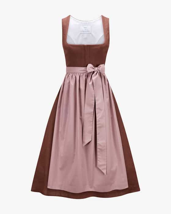 Bodensee Viky Leinendirndl lang mit Schürze 