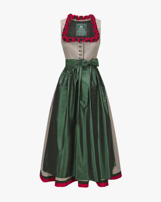 Dirndl lang mit Seidenschürze 