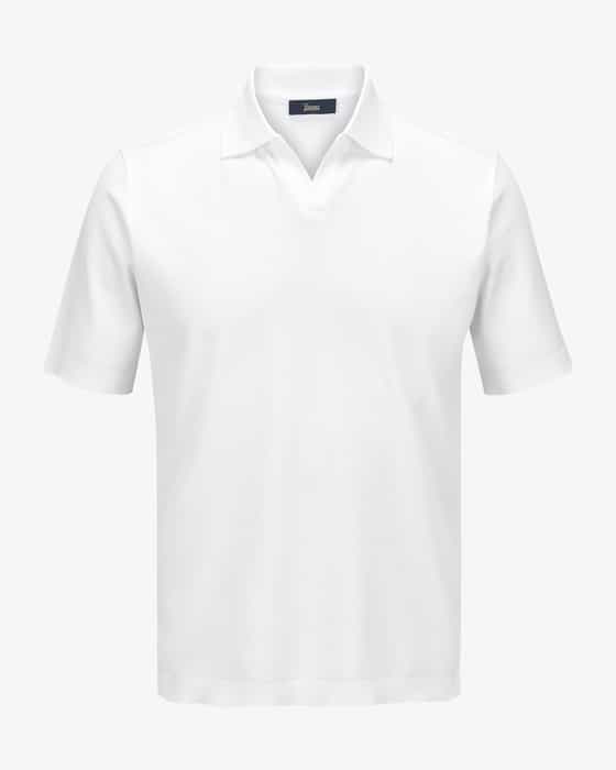 Strick-Poloshirt aus Baumwolle