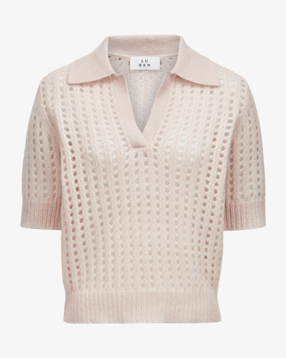 Strick-Poloshirt Kikyo aus Cashmere und Seide