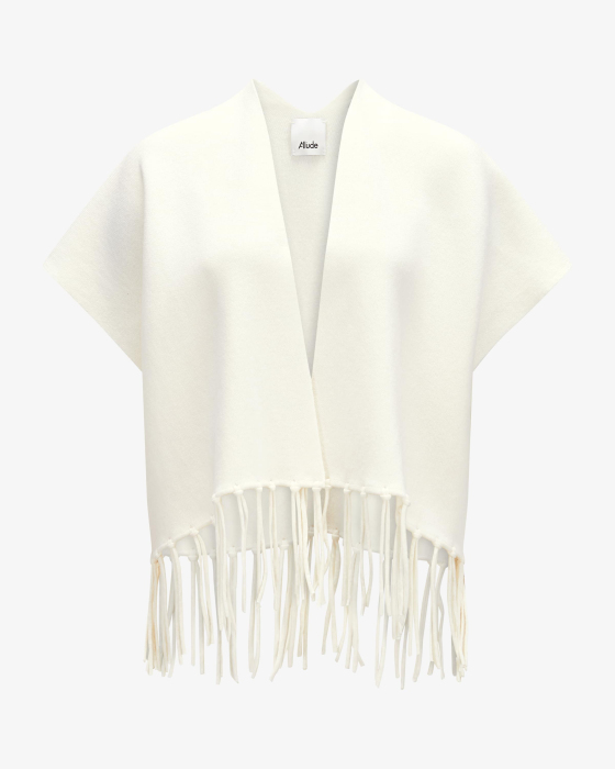 Strick-Cape aus Schurwolle und Cashmere