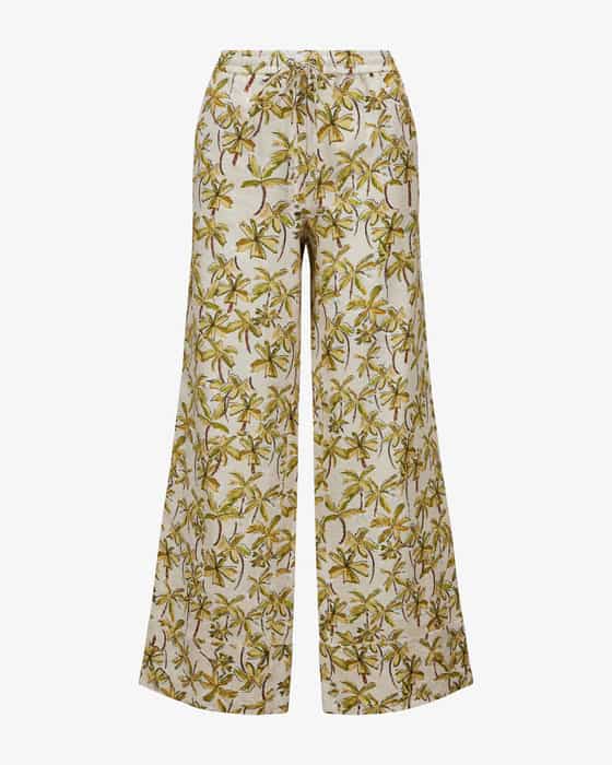 Hose Violetta aus Leinen-Mix