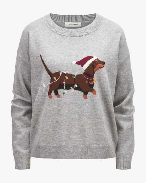 Weihnachtspullover Dackel aus Cashmere