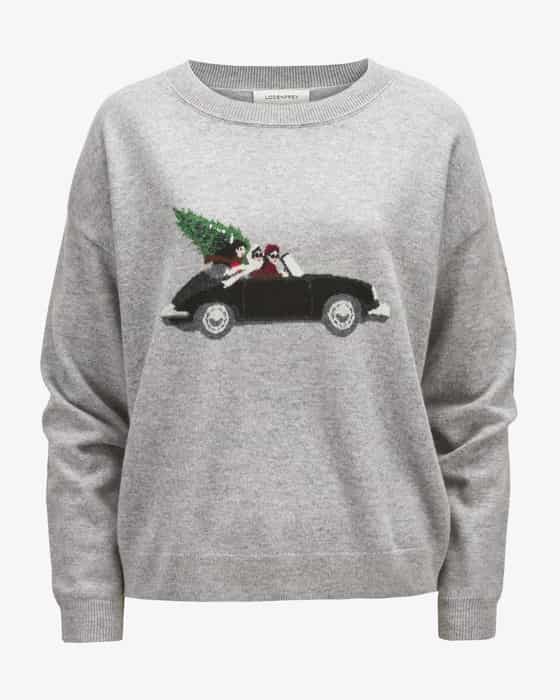 Weihnachtspullover Girlgang Cabrio aus Cashmere