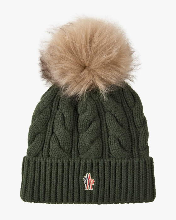 Bommel-Mütze aus Schurwolle und Cashmere