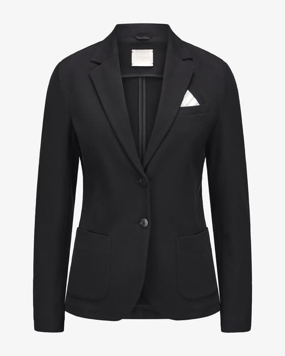 Strickblazer Slim Fit Oxford aus Baumwolle