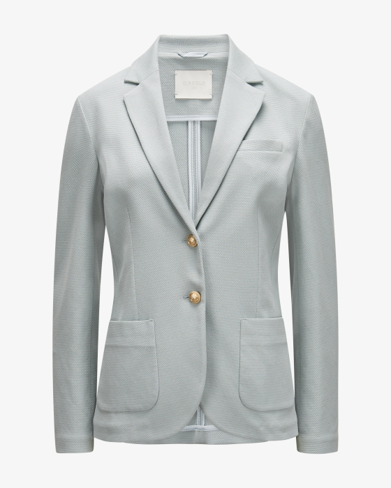 Strickblazer Slim Fit Oxford aus Baumwolle