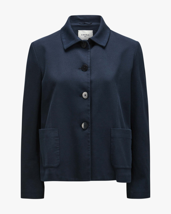 Strickblazer Caban Oxford aus Baumwolle