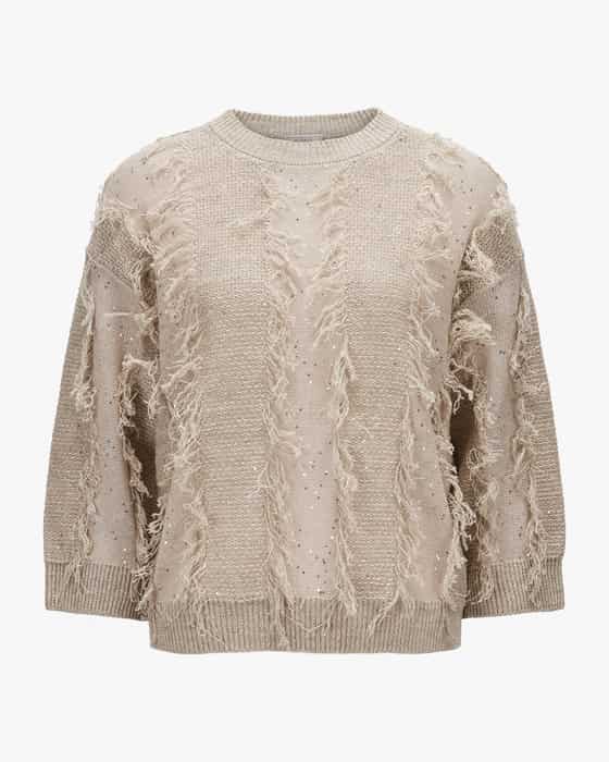 Pullover aus Leinen-Baumwoll-Mix