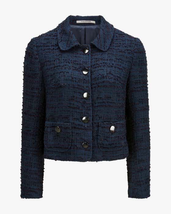 Bouclé-Blazer Idelle aus Baumwoll-Mix