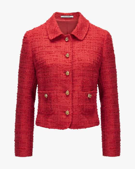 Bouclé-Blazer Idelle aus Baumwoll-Mix