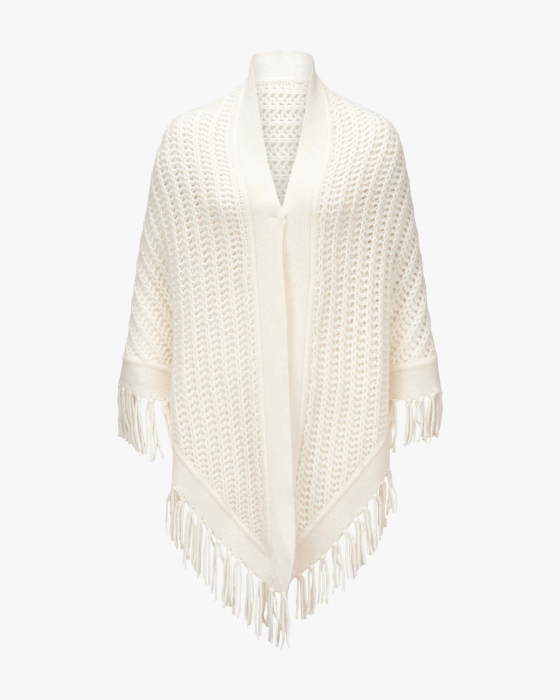 Strickcape aus Cashmere und Baumwolle