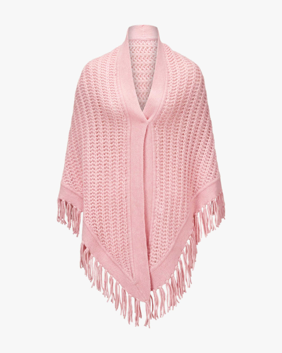 Strickcape aus Cashmere und Baumwolle