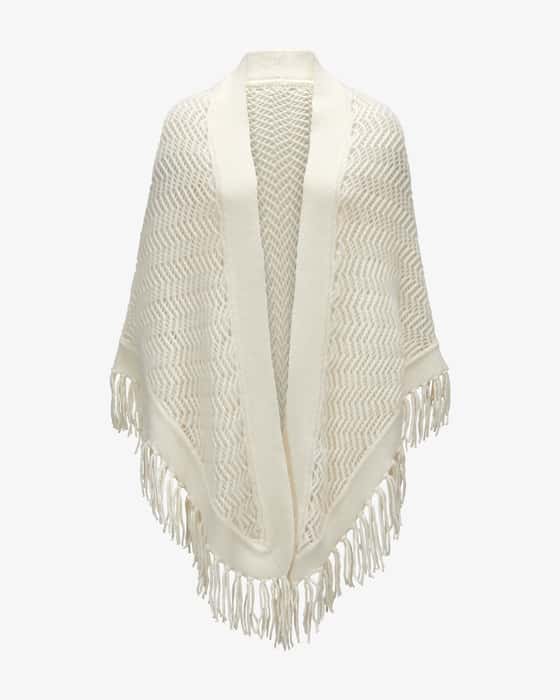 Strickcape aus Cashmere und Baumwolle