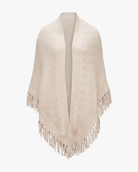 Strickcape aus Cashmere und Baumwolle