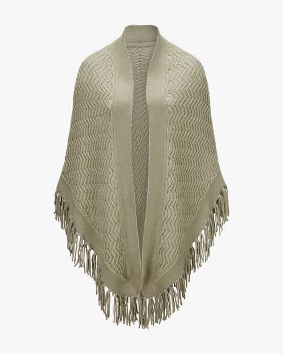 Strickcape aus Cashmere und Baumwolle