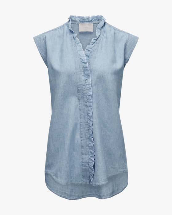 Blusentop aus Leinen und Baumwolle