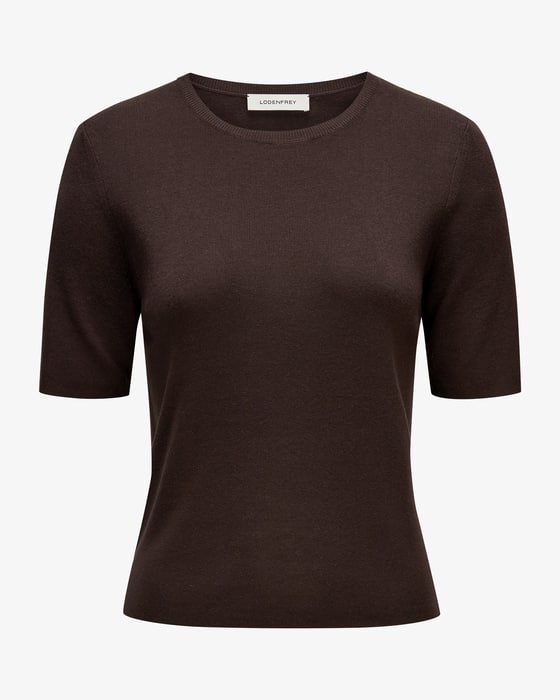 Knitted shirt in silk and cotton