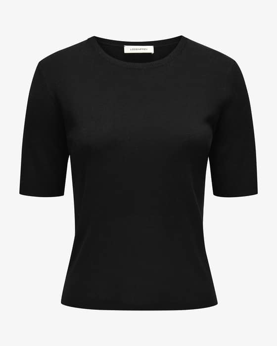 Knitted shirt in silk and cotton