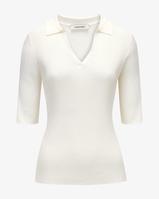 Strickshirt aus Seide und Baumwolle