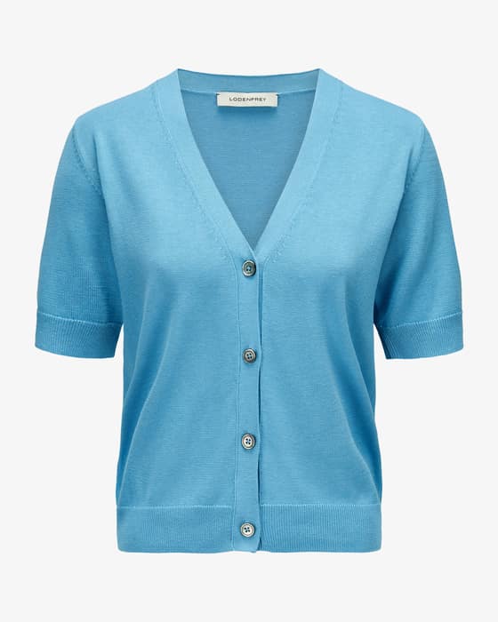 Strickjacke aus Seide und Baumwolle