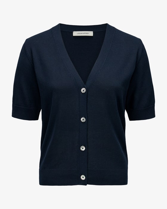 Strickjacke aus Seide und Baumwolle