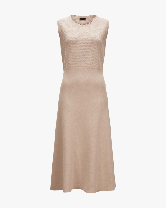 Strickkleid aus Merinowolle und Baumwolle