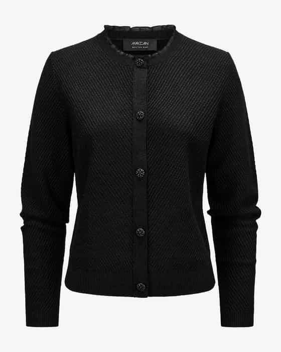 Strickjacke aus Schurwoll-Mix 