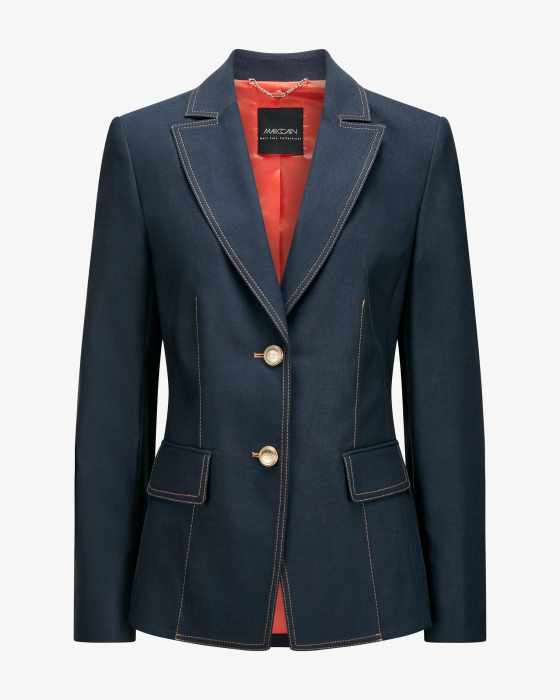 Blazer aus Baumwoll-Mix