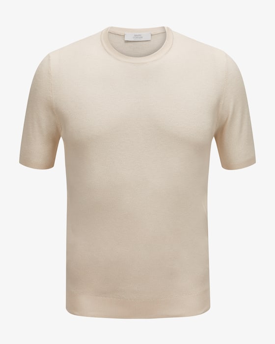 Strickshirt aus Seide und Baumwolle