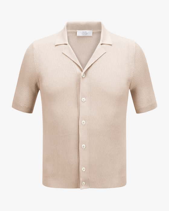 Strickhemd aus Seide und Baumwolle