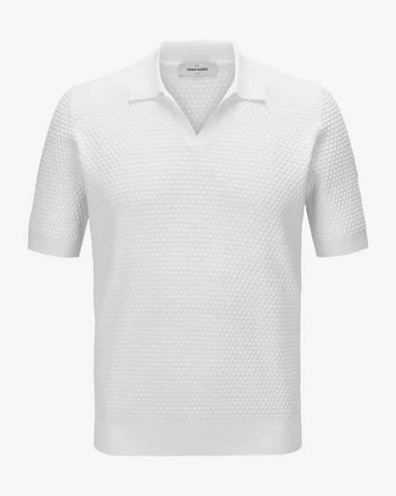 Strick-Poloshirt aus Baumwolle