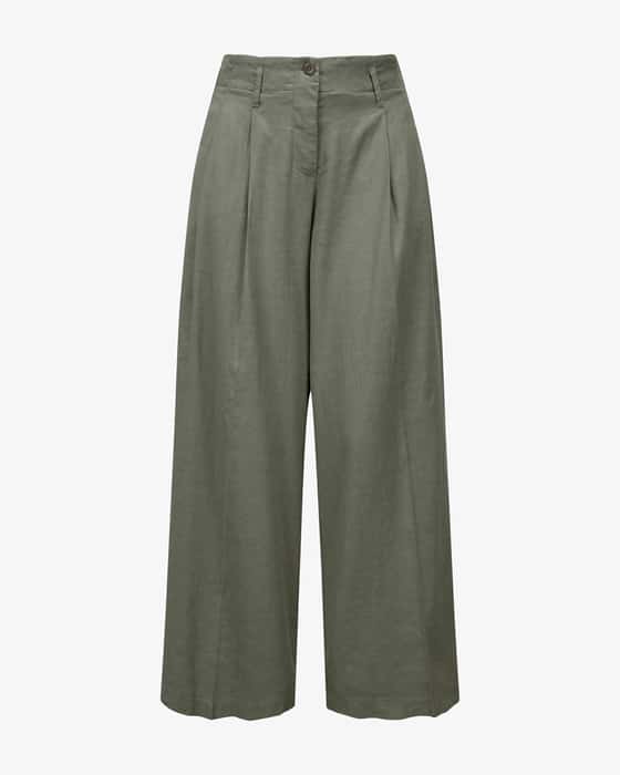 Hose Addison Cropped aus Leinen und Baumwolle