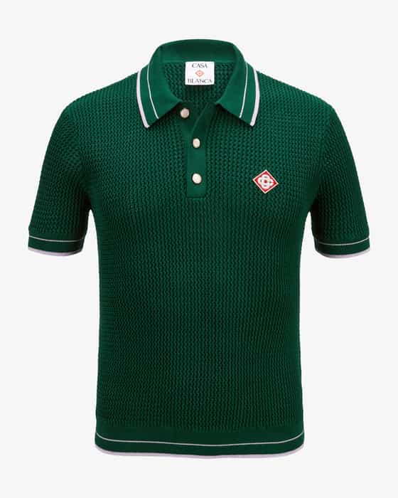 Strick-Poloshirt aus Baumwolle