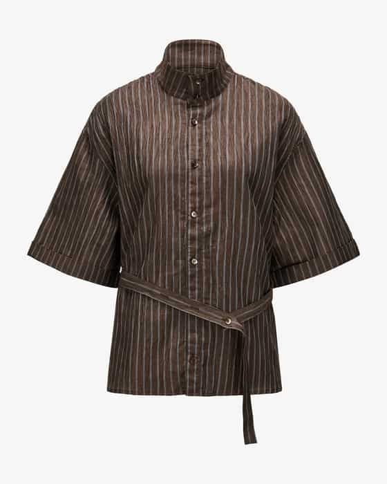 Bluse Japanesew aus Leinen-Baumwoll-Mix