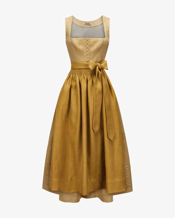 Leinendirndl Monika lang mit Schürze 