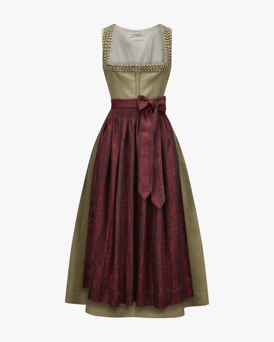 Dirndl Vreni lang mit Leinenschürze 