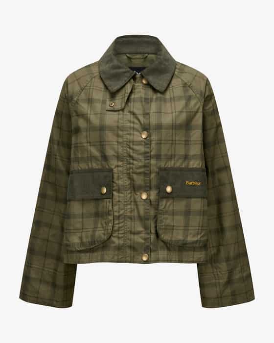 Jacke Tartan Cropped Beadnell aus Baumwolle