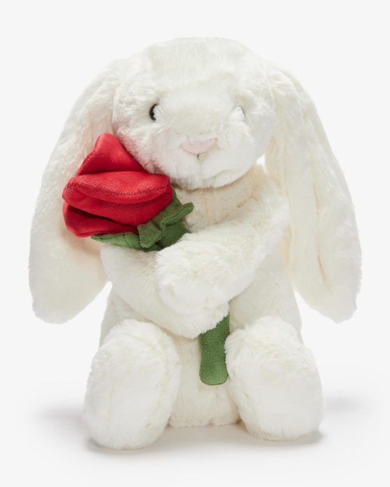 Plüschtier Cream Bunny with Rose