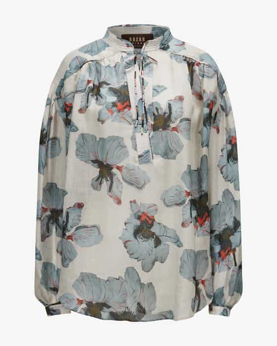 Tunika aus Lyocell und Ramie