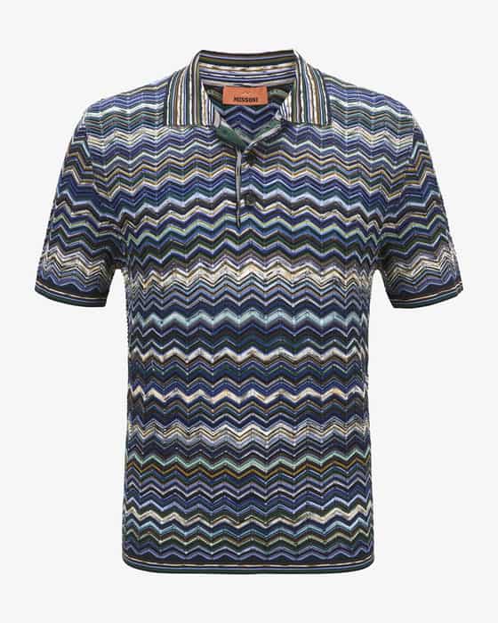 Strick-Poloshirt aus Baumwolle