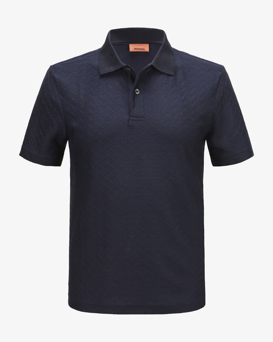 Strick-Poloshirt aus Baumwolle