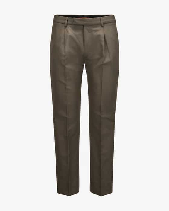 Hose Pleated Fit aus Baumwolle und Leinen