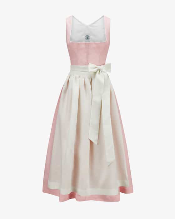 Dirndl lang Bette aus Baumwolle und Leinen mit Schürze Syvia