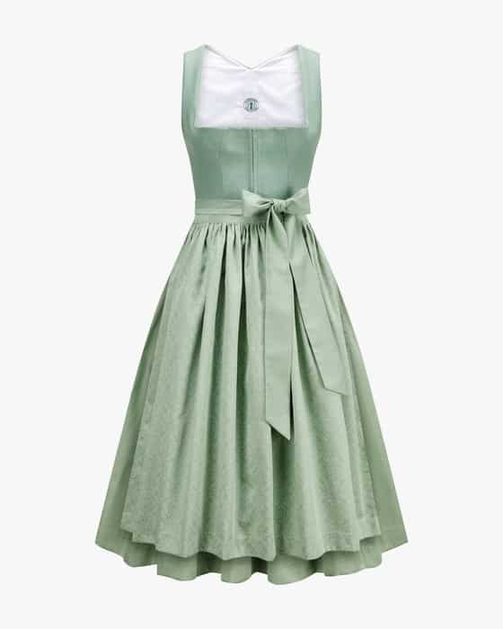 Midi-Dirndl Bette aus Leinen und Baumwolle mit Schürze Bessy 