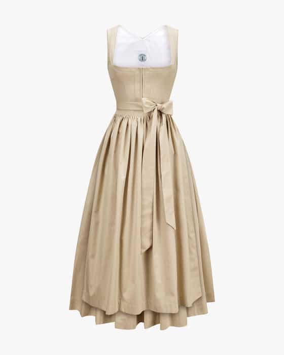 Dirndl lang Lyana aus Leinen und Baumwolle mit Schürze Bessy 