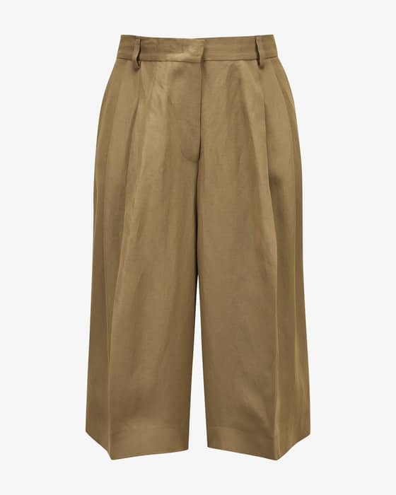 Bermudas aus Leinen-Mix