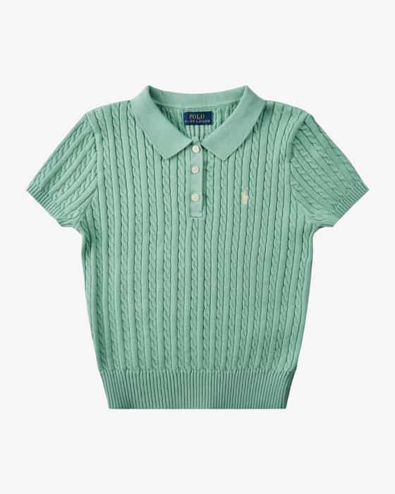 Strick-Poloshirt aus Baumwolle