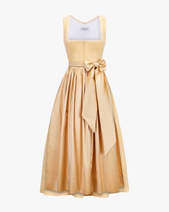 Leinendirndl Luisa lang mit Seidenschürze 