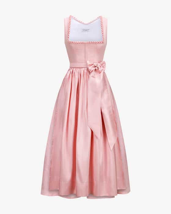 Leinendirndl Theresa lang mit Seidenschürze 